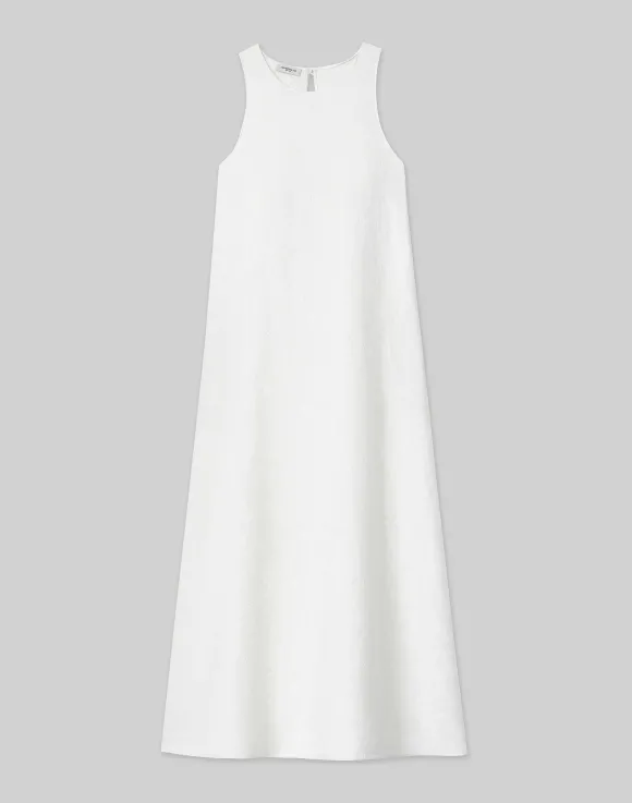 Linen A-Line Maxi Dress