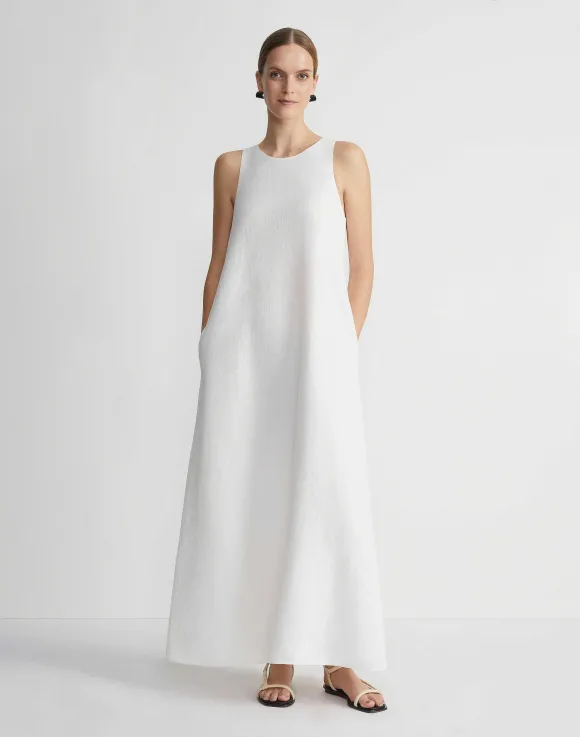 Linen A-Line Maxi Dress