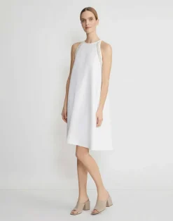 Linen Hand Crochet Swing Dress
