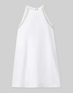 Linen Hand Crochet Swing Dress