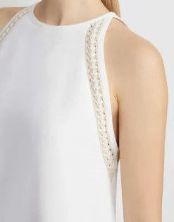 Linen Hand Crochet Swing Dress