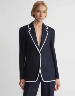 Linen Tipped Blazer