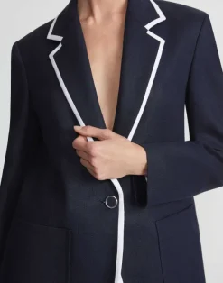 Linen Tipped Blazer