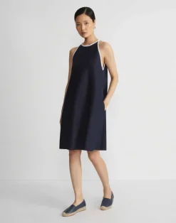 Linen Tipped Swing Dress