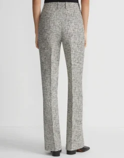 Linen-Cotton Boucl Tweed Gates Pant