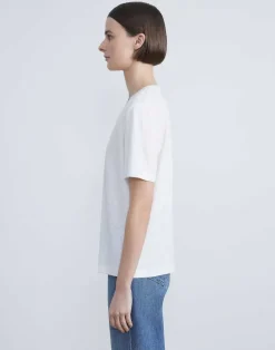 Linen-Cotton Jersey V-Neck Tee