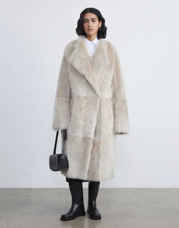 Long Hair Shearling Reversible Oversized Coat