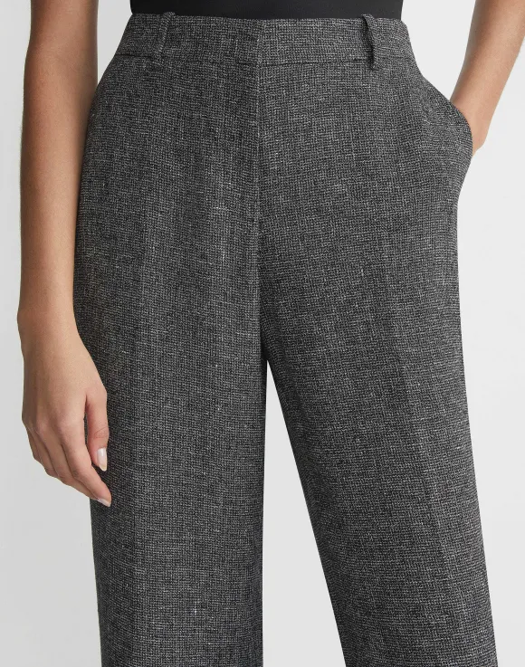 Marled Linen Basketweave Gates Pant