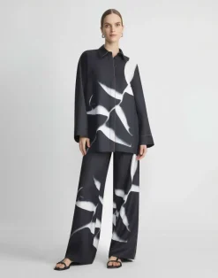 Martha Madigan X L148 Print Silk Twill Oversized Blouse