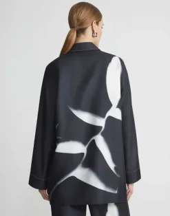 Martha Madigan X L148 Print Silk Twill Oversized Blouse