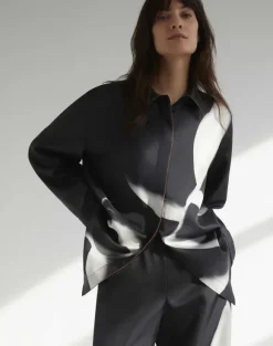 Martha Madigan X L148 Print Silk Twill Oversized Blouse