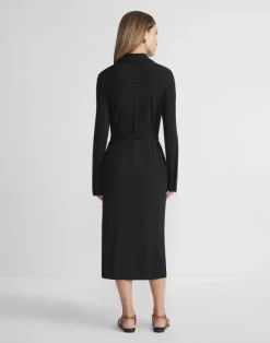 Matte Jersey Belted Shirtdress