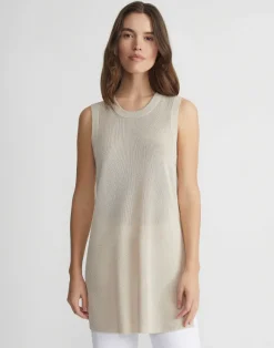 Mercerized Cotton Ribbed Tunic