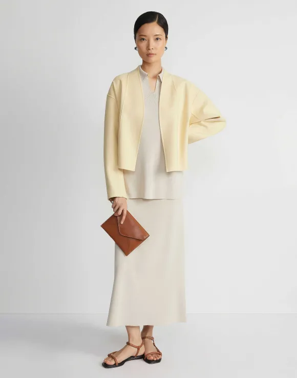Mercerized Cotton Ribbed Skirt