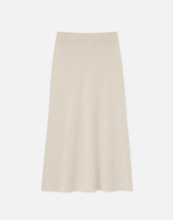 Mercerized Cotton Ribbed Skirt