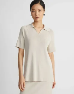 Mercerized Cotton Ribbed Polo