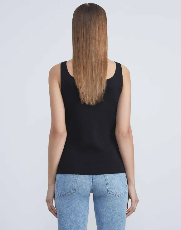 Mesh Jersey Scoop Neck Tank