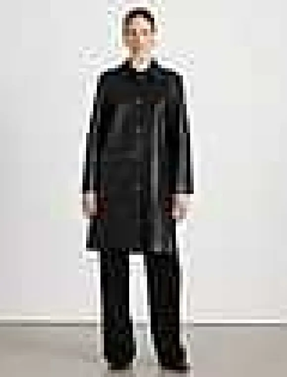 Nappa Leather Double Face Oversized Coat
