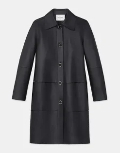 Nappa Leather Double Face Oversized Coat