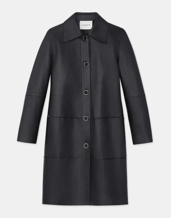 Nappa Leather Double Face Oversized Coat
