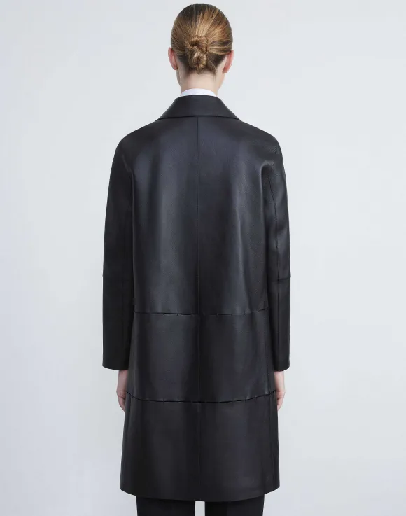 Nappa Leather Double Face Oversized Coat