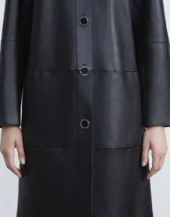 Nappa Leather Double Face Oversized Coat