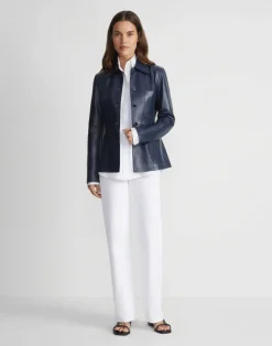 Nappa Leather Tailored Chore Jacket
