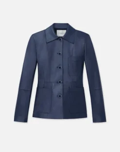 Nappa Leather Tailored Chore Jacket