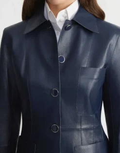 Nappa Leather Tailored Chore Jacket