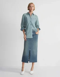 Organic Cotton Chambray Pocket Shirt