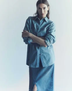 Organic Cotton Chambray Pocket Shirt