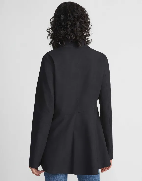Organic Cotton Poplin Flounced Shirt Jacket