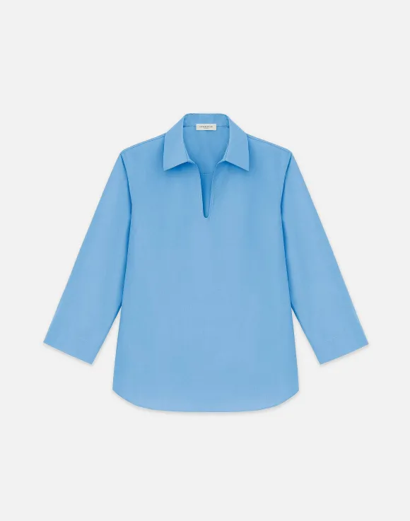 Organic Cotton Poplin Popover Shirt