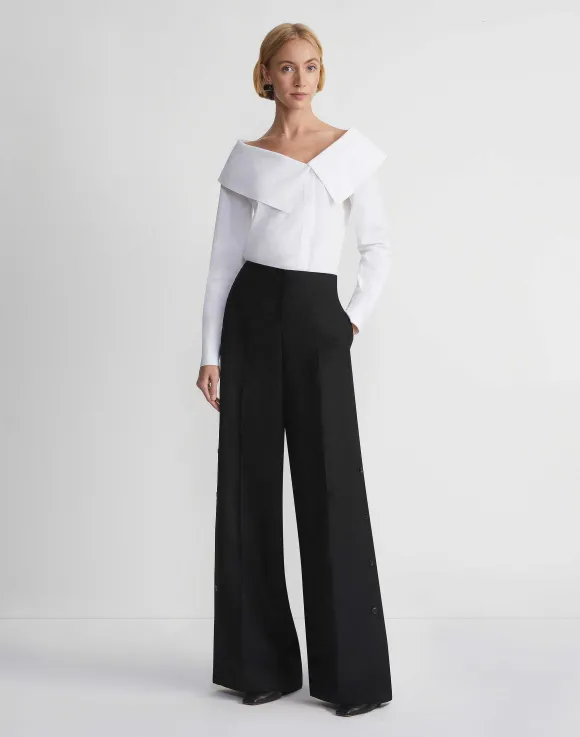 Organic Cotton Poplin Portrait Collar Shirt