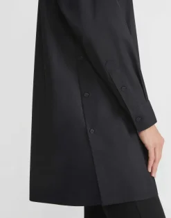 Organic Cotton Poplin Side Button Shirt