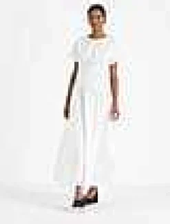 Organic Cotton Poplin Smocked Waist Dress