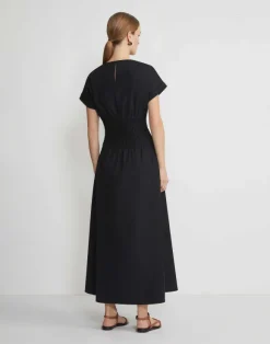 Organic Cotton Poplin Smocked Waist Dress