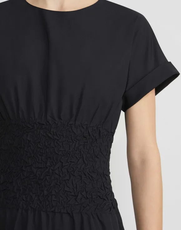 Organic Cotton Poplin Smocked Waist Dress