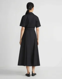 Organic Cotton Poplin Surplice Shirtdress