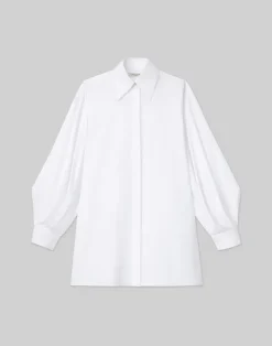 Organic Cotton Poplin Tie Back Oversized Shirt