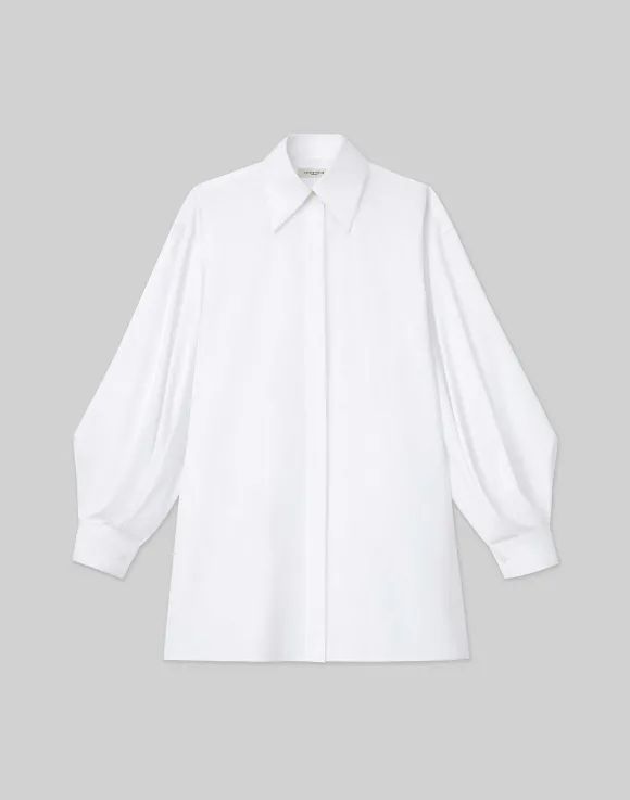 Organic Cotton Poplin Tie Back Oversized Shirt