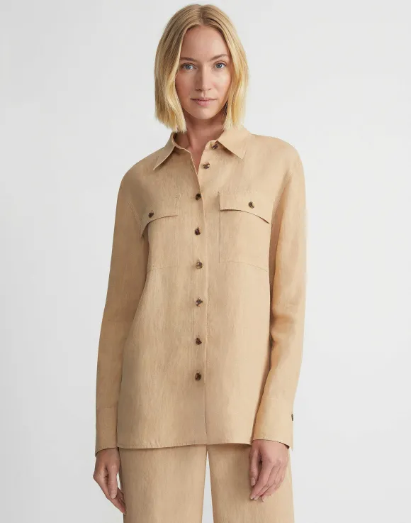 Organic Linen Shirt Jacket