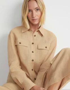 Organic Linen Shirt Jacket