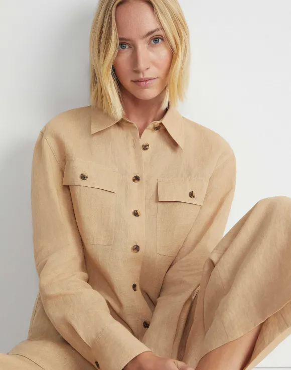 Organic Linen Shirt Jacket