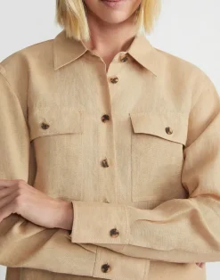 Organic Linen Shirt Jacket