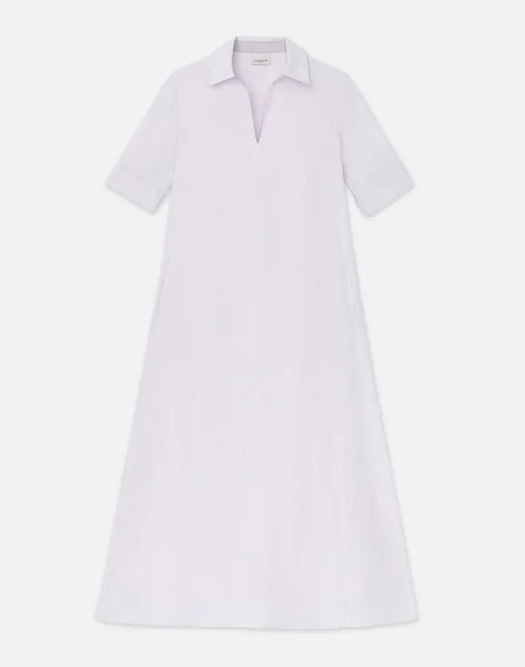 Organic Linen Short Sleeve Popover Dress