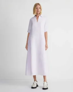 Organic Linen Short Sleeve Popover Dress