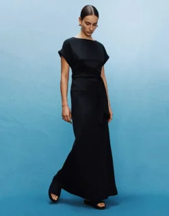 Organic Silk Stretch Crepe De Chine Skirt