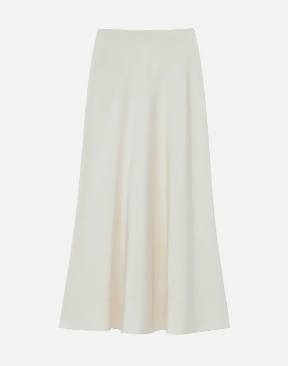 Organic Silk Stretch Crepe De Chine Bias Skirt