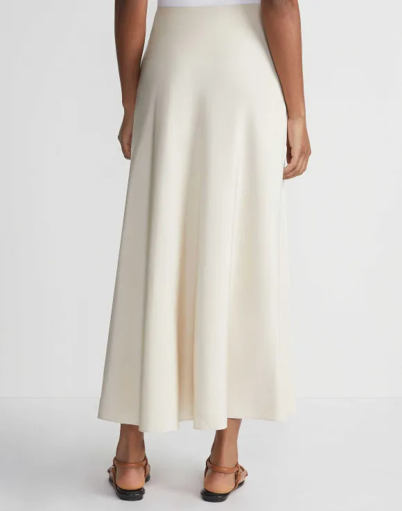 Organic Silk Stretch Crepe De Chine Bias Skirt